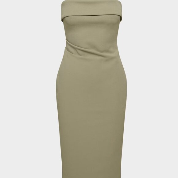 Babaton FigureKnit™ Eyecatcher Dress | Limited Edition — Sundried Olive - Picture 3 of 8